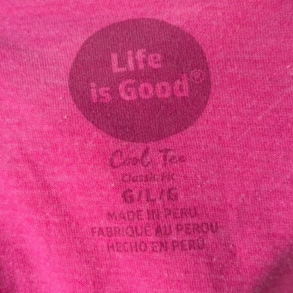 Life Is Good Cool Tee Classic Tee Pink Women's Large - Picture 4 of 5